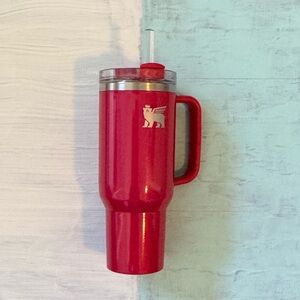 Mini Red Tumbler with Straw